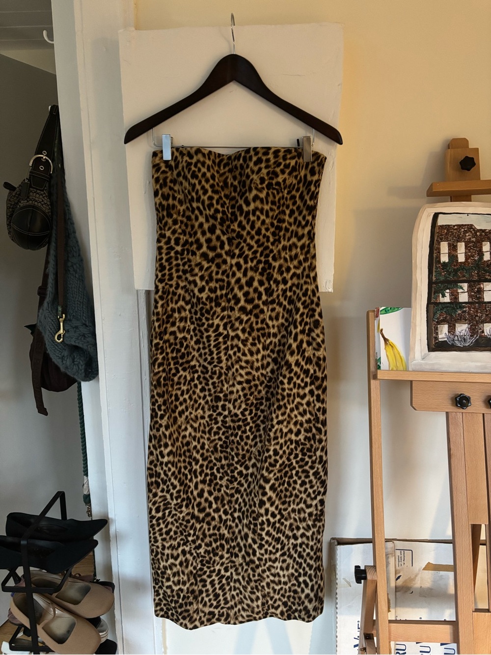 Zara Leopard Print Dress — Brown & Black